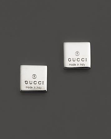 gucci sterling silver square stud earrings|gucci multi stone earrings.